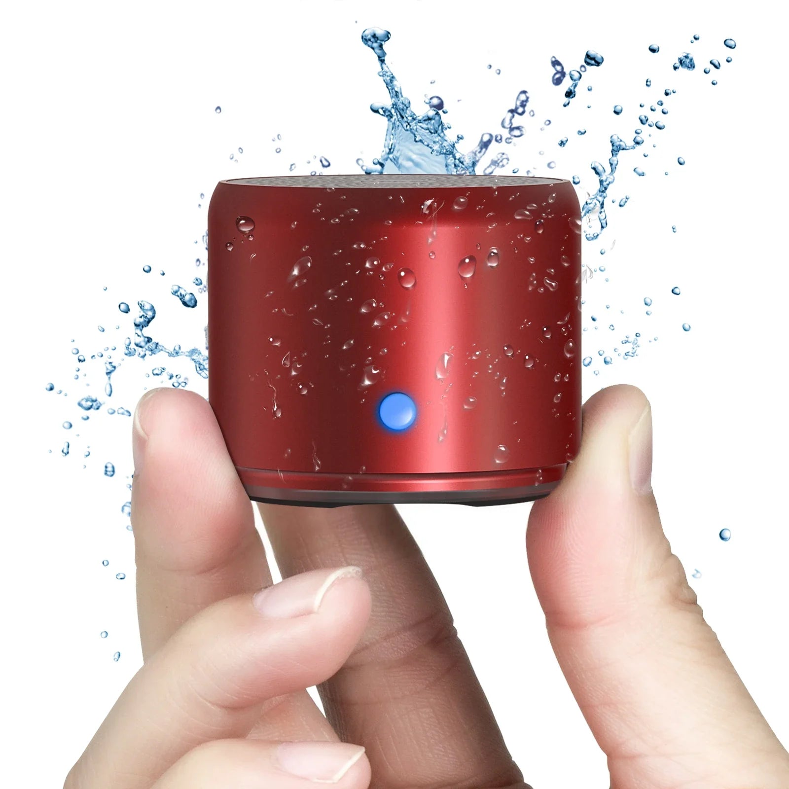 Mini Bluetooth Speaker IPX7 Waterproof, Extra Bass Portable Speaker with Metal Body and Travel Case