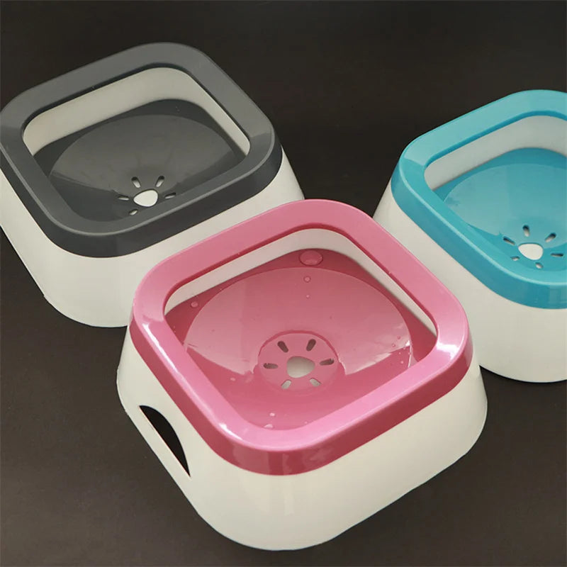 Anti-Splash Pet Water Bowl 1L (34 fl oz) Spill-Proof Dog and Cat Waterer Large Puppy Drinking Bowl