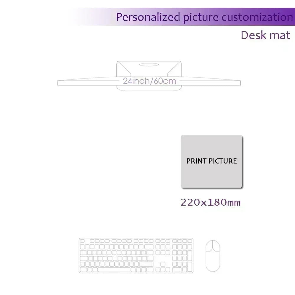 Custom Gaming Desk Mat – Personalized HD Mouse Pad Playmat, Multiple Sizes up to 1000x500mm (39.4x19.7 in) Non-Slip Rubber