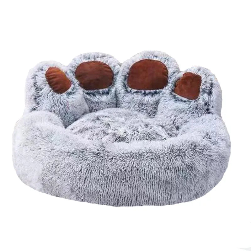 Fluffy Plush Dog Bed — Round Calming Donut Pet Sofa for Cats & Dogs, Sizes S-XL (50–90 cm | 19.7–35.5 in)