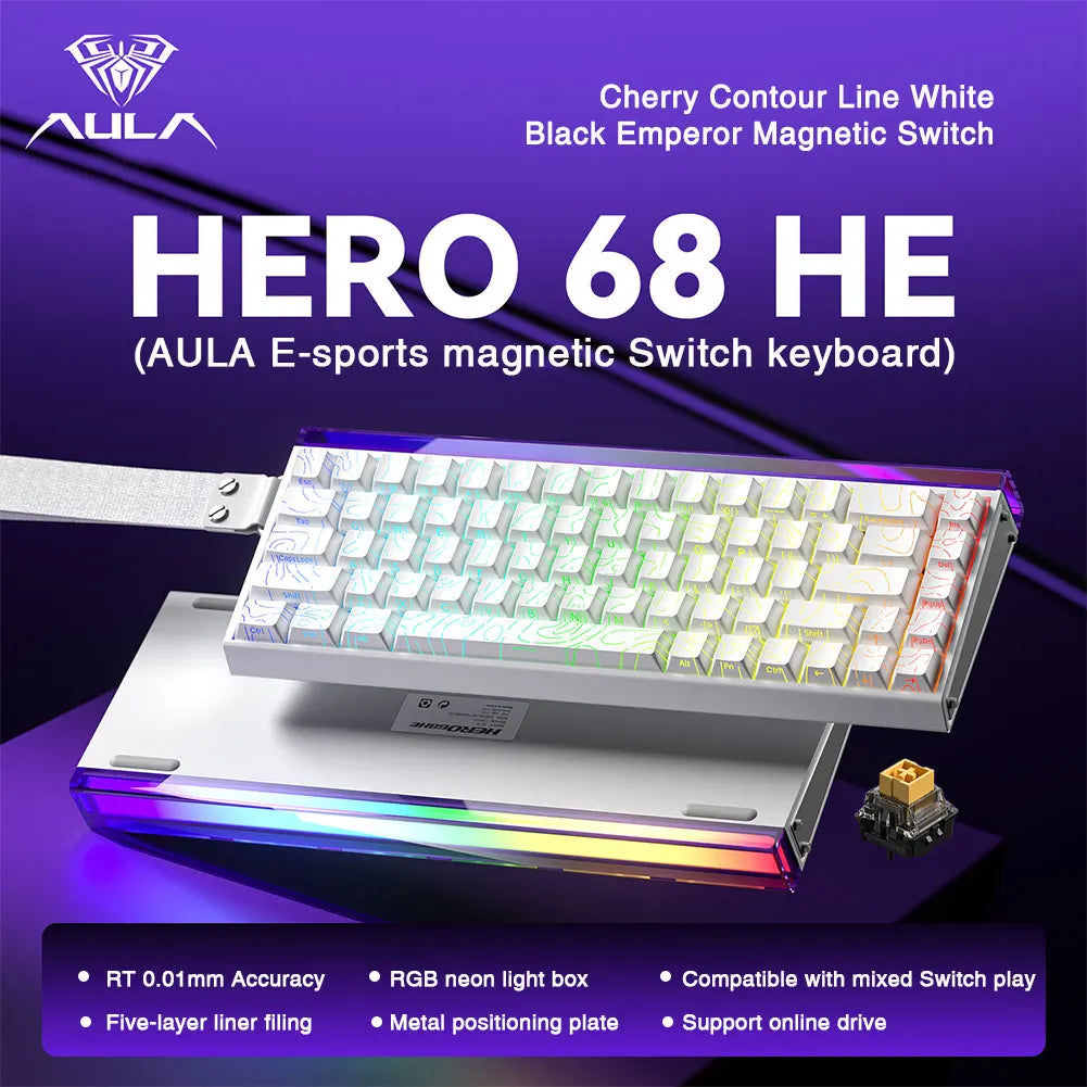 68-Key Magnetic Switch Gaming Keyboard — 8K Rapid Trigger Hot-Swap Mechanical RGB Wired