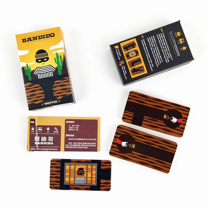 Bandido Bandida Family Strategy Card Game for 1-4 Players – Party Tabletop Game with Bilingual English Instructions