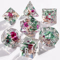Handmade Resin 7-Piece D20 Polyhedral Dice Set for Dungeons & Dragons & Tabletop RPGs