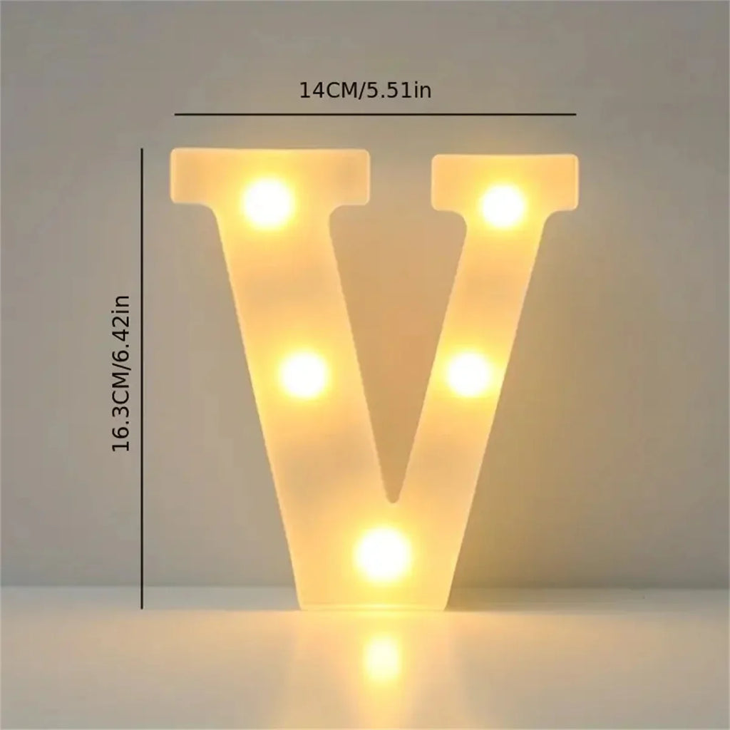16cm (6.3 in) LED Marquee Letter & Number Light - Battery-Operated Night Lamp for Home, Wedding, Bar & Party Decor