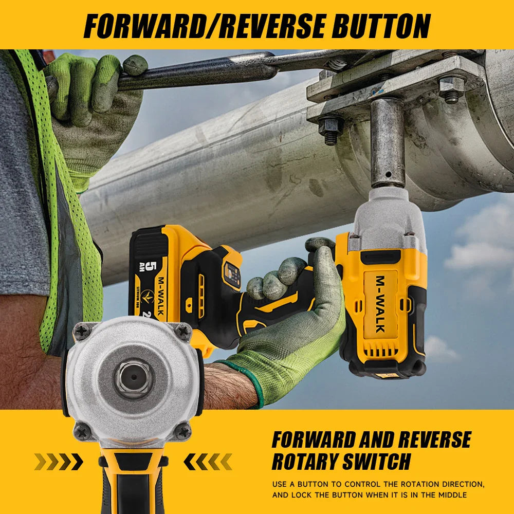 812 N·m Brushless Cordless 1/2-Inch (12.7 mm) Impact Wrench — Compatible with 20V Slide-Style Battery