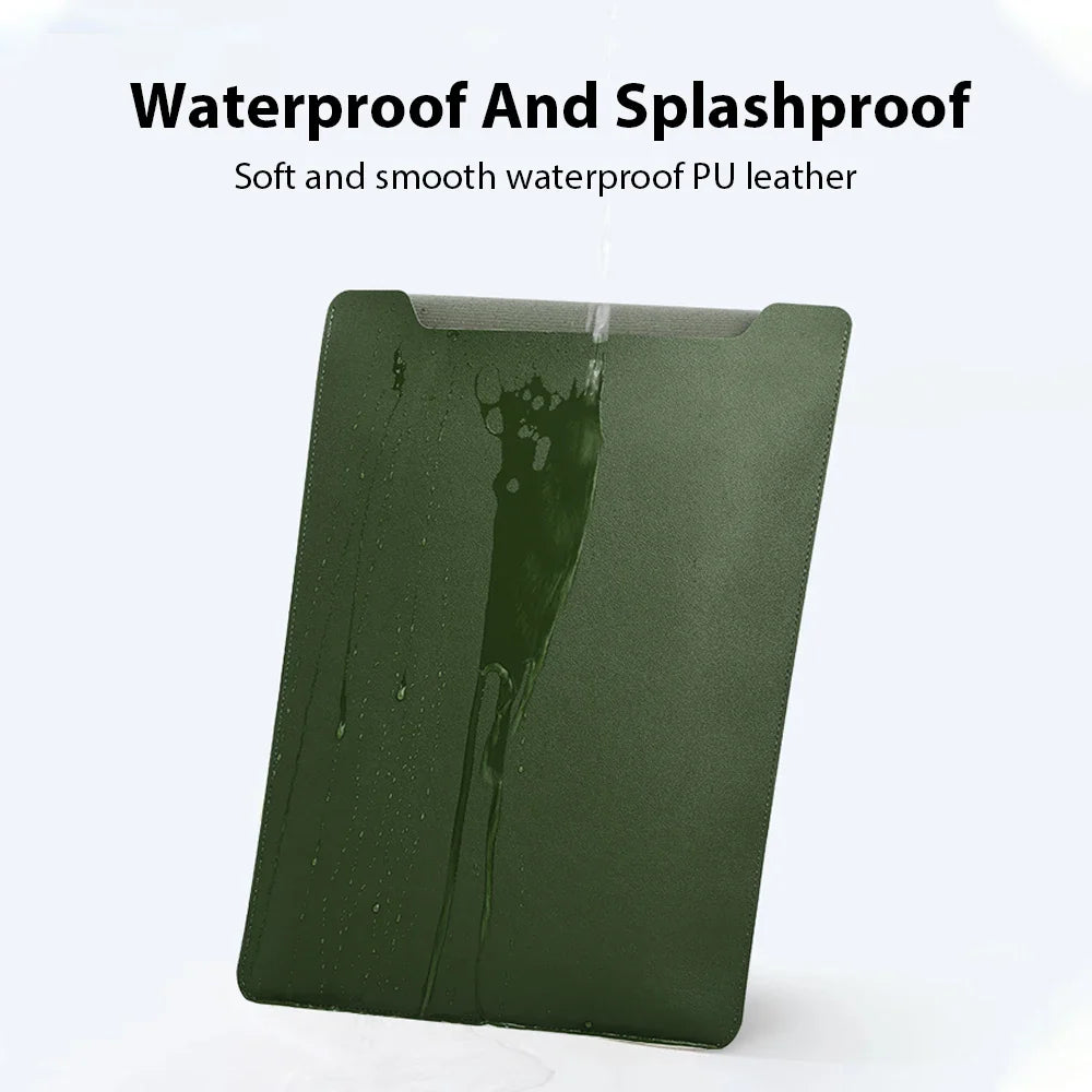 Waterproof PU Laptop Sleeve 11–16 Inch (26–40 cm) Convertible Mouse Pad | Thin Lightweight Notebook & Tablet Sleeve