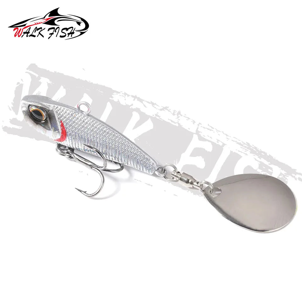 VIB Spinner Bait Metal Fishing Lure – Rotating Tail Wobbler, 7g/11g/15g/21g (0.25/0.39/0.53/0.74 oz), 28–42 mm (1.10–1.65 in), 11 Colors