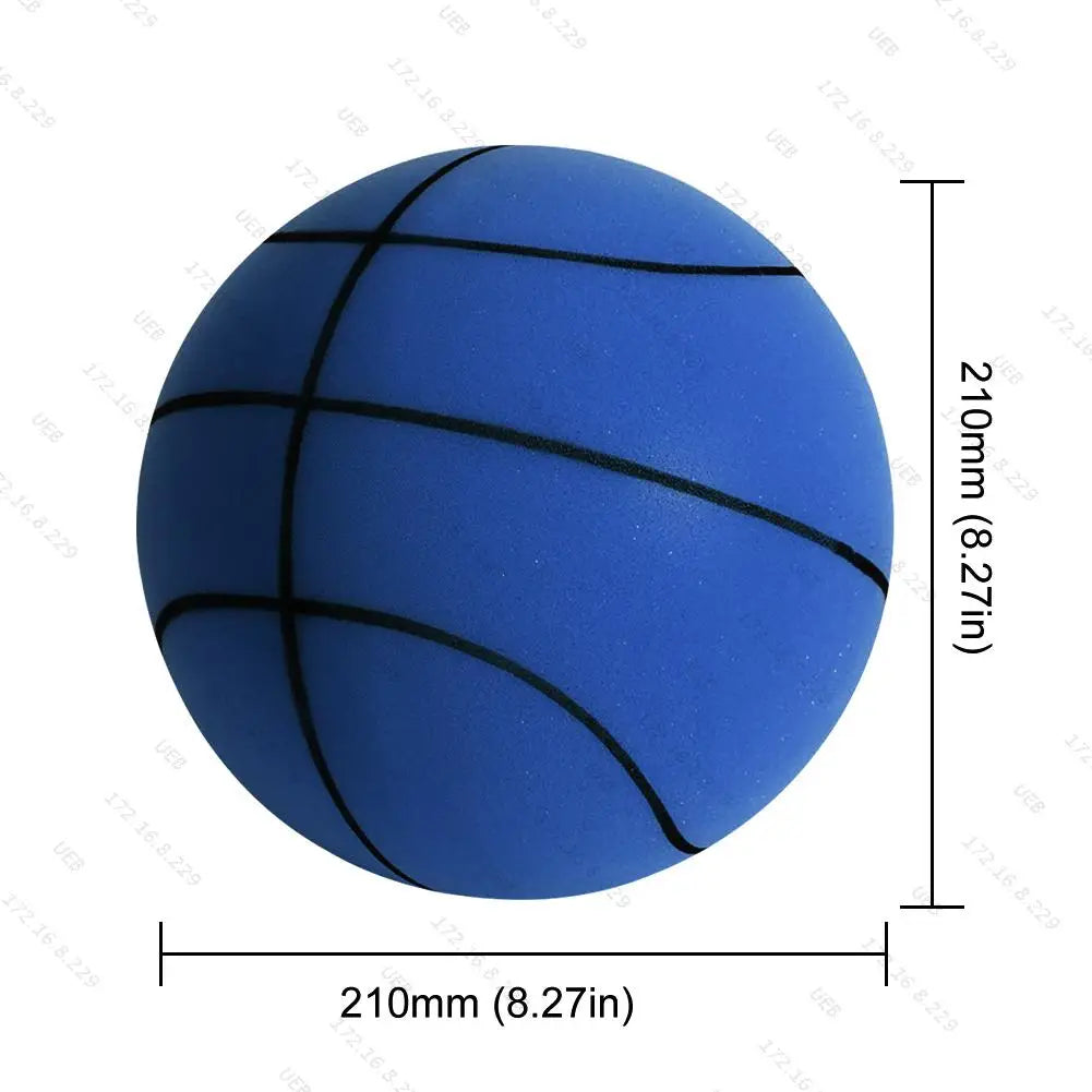 Kids Silent Foam Basketball - Indoor Squeezable Bounce Ball (No.3 / No.5 / No.7, 7–9.5 in | 18–24 cm)