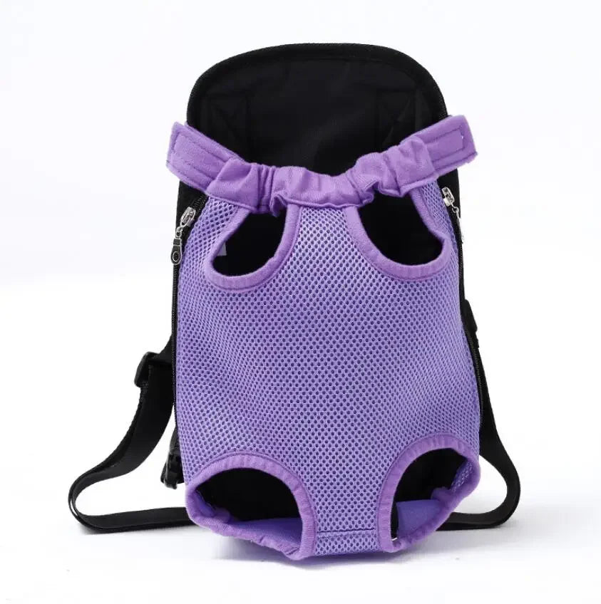 Adjustable Double-Shoulder Pet Carrier Backpack – Breathable Cat & Small Dog Travel Bag, Hands-Free Hiking Carrier