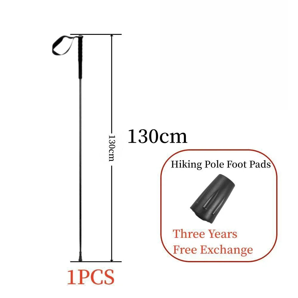 Ultralight Carbon Fiber Trekking Poles 5-Section Folding Anti-Shock Hiking and Walking Sticks 110/120/130 cm (43/47/51 in)