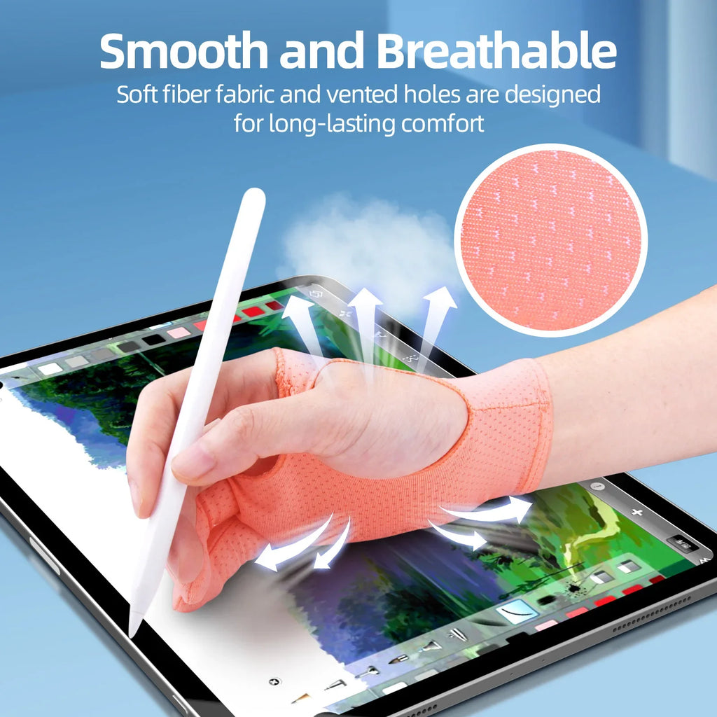 Two-Finger Anti-Fouling Touchscreen Drawing Glove for Tablet and Phone, Anti-Contact Stylus Glove
