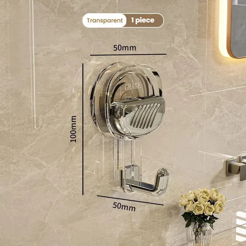 Strong Suction Cup Traceless No-Drill Adhesive Hook for Bathroom, Kitchen, Door, Toilet