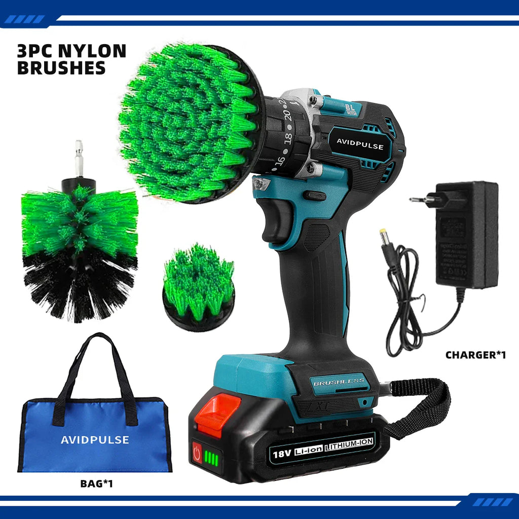20+1 Gear 1/4-inch (6.35mm) Brushless Cordless Electric Screwdriver, 280 N·m Torque — 18V Battery Compatible