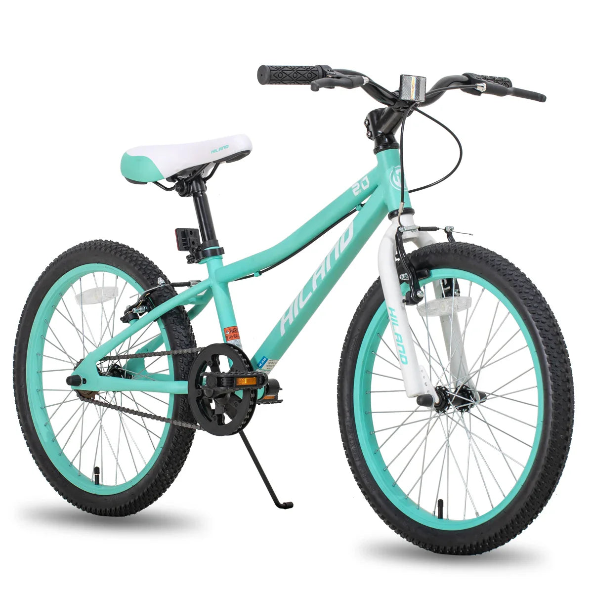 20-Inch (500mm) Kids Mountain Bike – Single-Speed Bicycle for Boys & Girls with Dual Hand Brakes & Kickstand