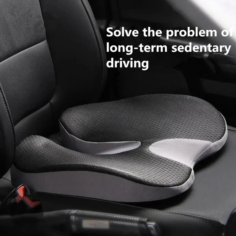 Memory Foam Seat & Back Cushion - Square Removable Washable Polyester Cover
