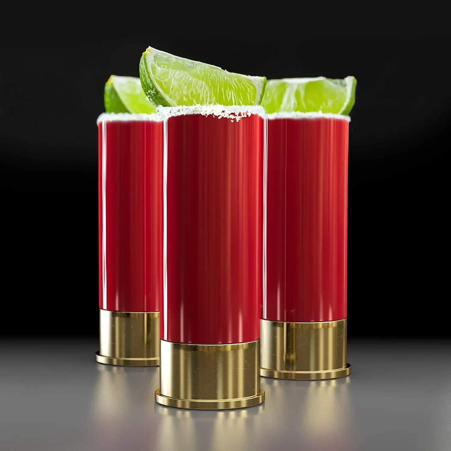 4-Pack Bullet Shot Glasses 36ml (1.2 fl oz) Plastic Shotgun-Shaped Party Drinkware