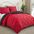 2/3-Piece Reversible Comforter Set – Queen/King – All-Season Microfiber Comforter with 1–2 Pillow Shams