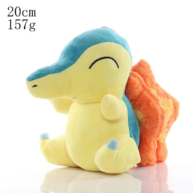 Pikachu & Friends 8 in (20 cm) Plush Stuffed Animal — Pikachu Charmander Squirtle Bulbasaur Eevee Scorbunny Gengar Snorlax Christmas Gift