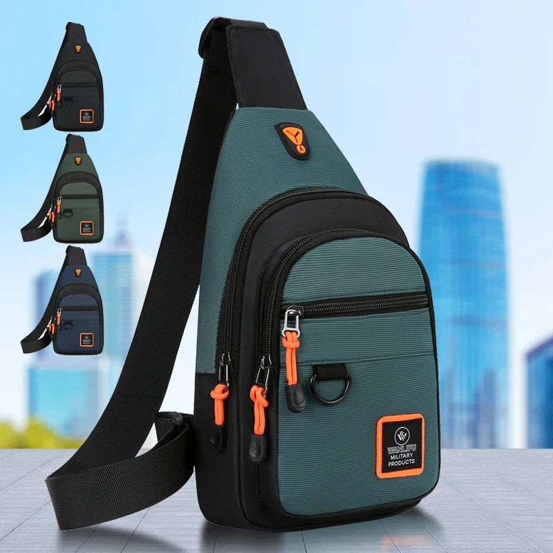 Men's Waterproof Outdoor Crossbody Chest Bag for Hiking, Biking & Travel