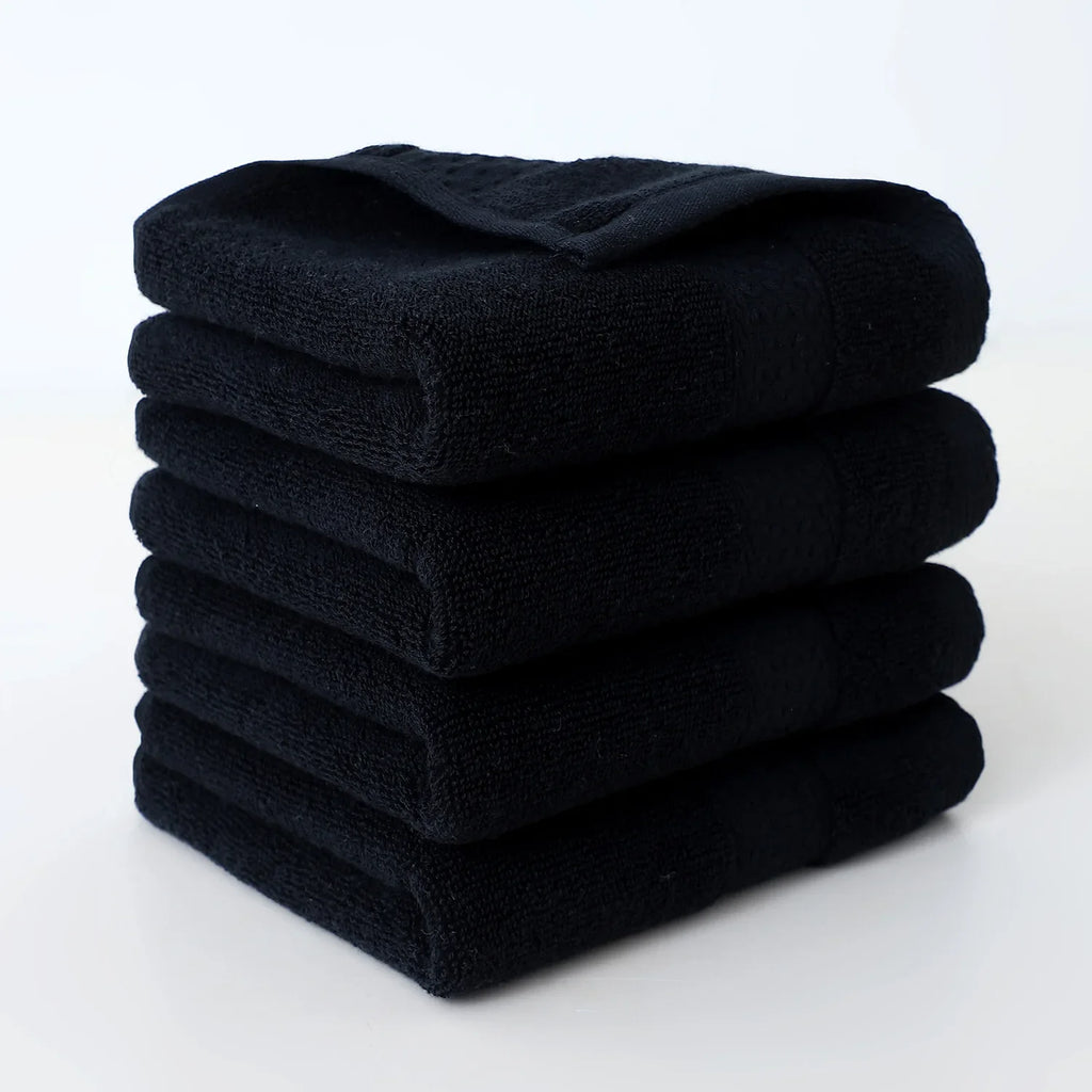 4-Pack Pure Cotton Square Face Towels 30 x 30 cm (11.8 x 11.8 in) Soft Absorbent for Face, Bath & Household