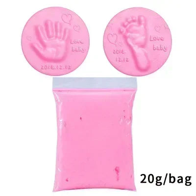 Baby Footprint Clay Kit Air-Dry 3D Hand & Footprint Keepsake DIY Non-Toxic Souvenir