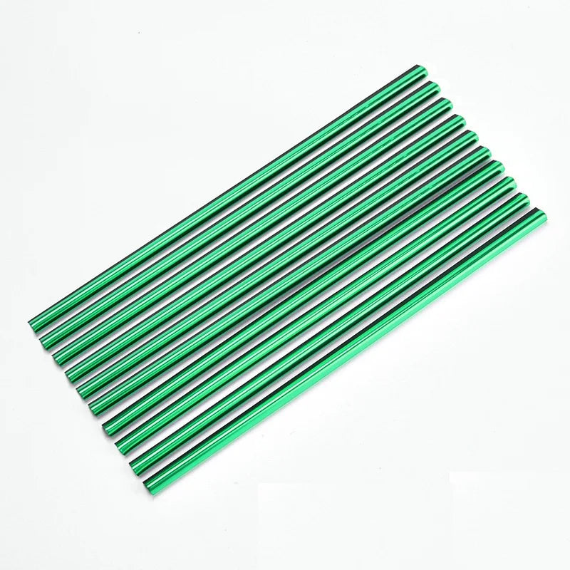 Universal 7.9 in (20 cm) U-Shaped Car Air Vent Trim Strips PVC Decorative Moulding 10-Pack