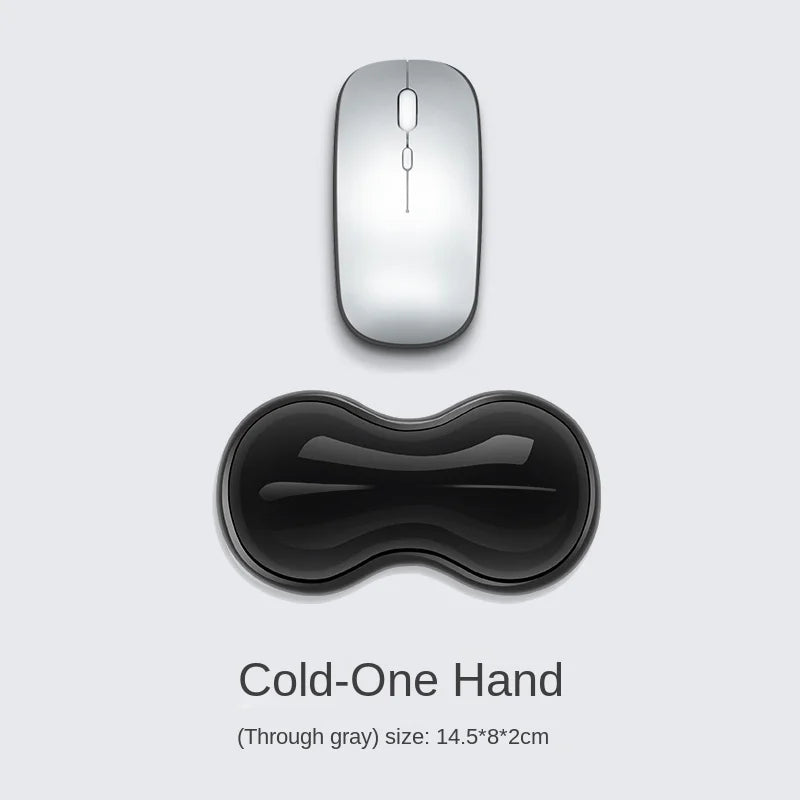 Transparent Anti-Slip Rubber Mouse Pad with Ergonomic Wrist Rest - Desk & Gaming