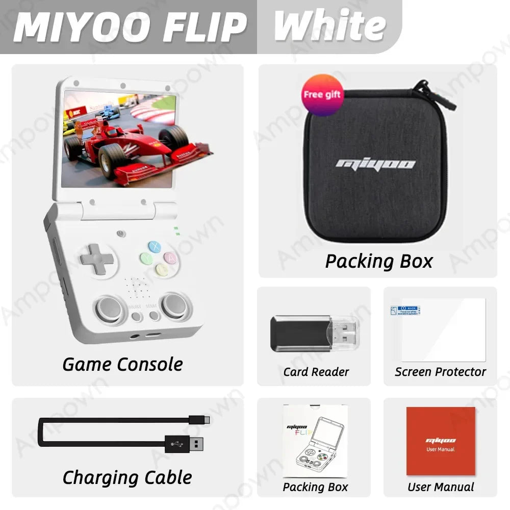 3.5-inch IPS Handheld Retro Game Console – Linux Onion OS, Bluetooth, Mini HDMI, 64GB TF Card Included