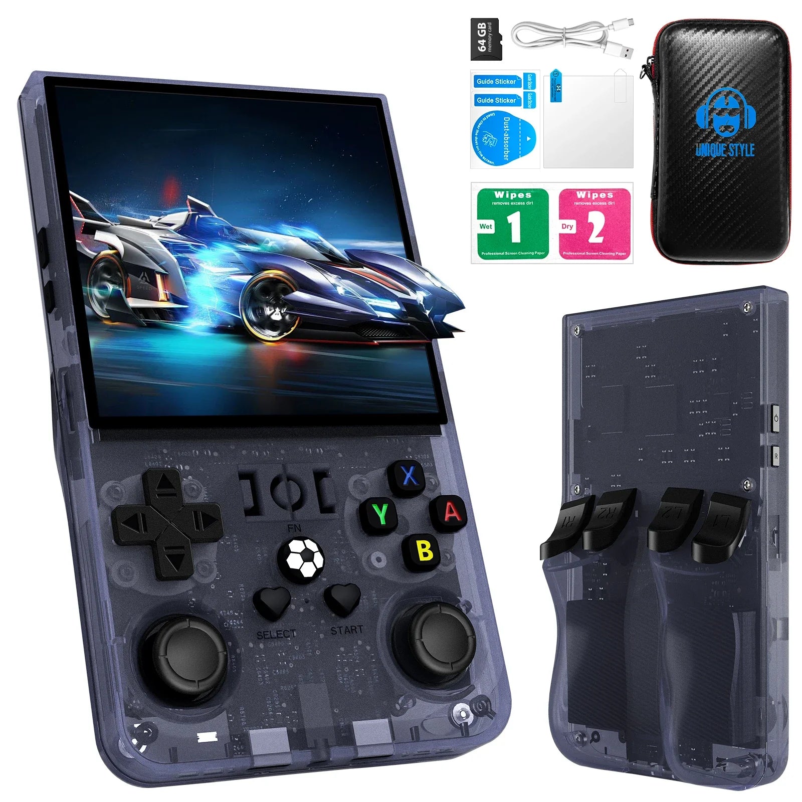 Portable Retro Handheld Game Console, 4.0-inch (10.16 cm) IPS 720x720, 64GB/128GB Storage, 18,000+ Classic Games