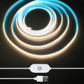 5V USB COB LED Strip Light Touch Dimmable - Flexible 1–5m (3.3–16.4 ft) Backlight for TV Mirror Cabinet