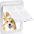 Lockable Magnetic Pet Door Flap for Cats & Dogs - Screen Window & Gate, L (9.4×11.4 in / 24×29 cm) & XL (14.6×16.5 in / 37×42 cm) Easy Install