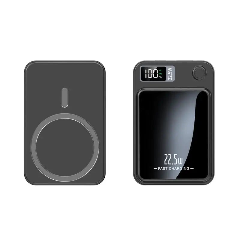 30,000mAh Magnetic Power Bank 22.5W Fast Wireless Portable Charger, Ultra-Thin PD 15W Dual USB LED Display