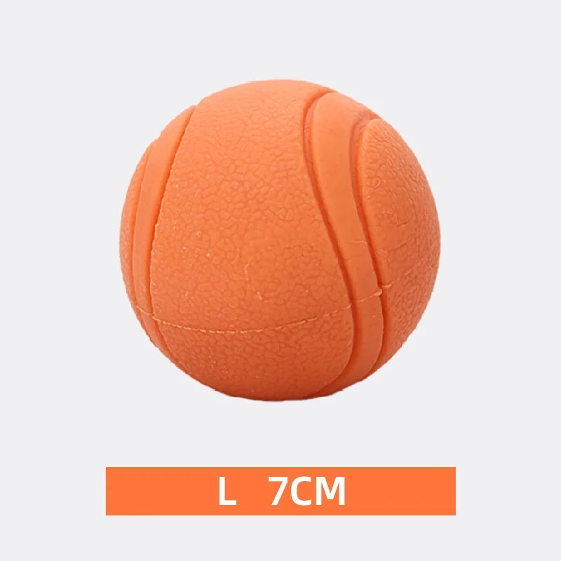 Bite-Resistant Rubber Dog Ball Toy – Chew-Proof Fetch Toy for Dogs & Puppies, Sizes S–XL (5–9 cm | 2–3.5 in) – Red