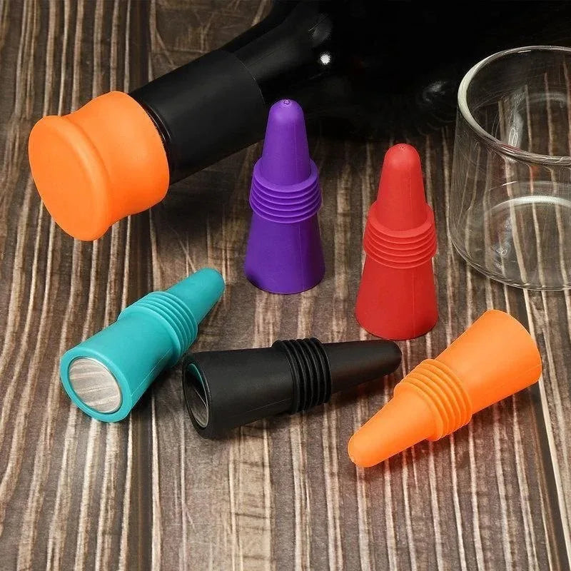 Reusable Silicone Wine Bottle Stopper – Leakproof Champagne & Beverage Sealer