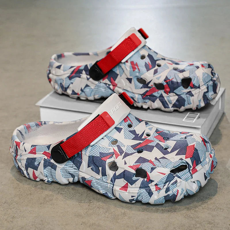 Men's Camouflage EVA Clogs Slip-On Garden Sandals - Casual Outdoor & Home Shoes