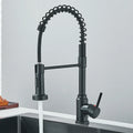 Pull-Down Kitchen Faucet Single Handle 360° Swivel Hot & Cold Mixer with Dual-Function Nozzle, Stainless Steel 304