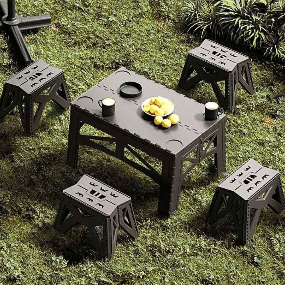 Portable Folding Plastic Camping Table – Lightweight Picnic Desk for Outdoors