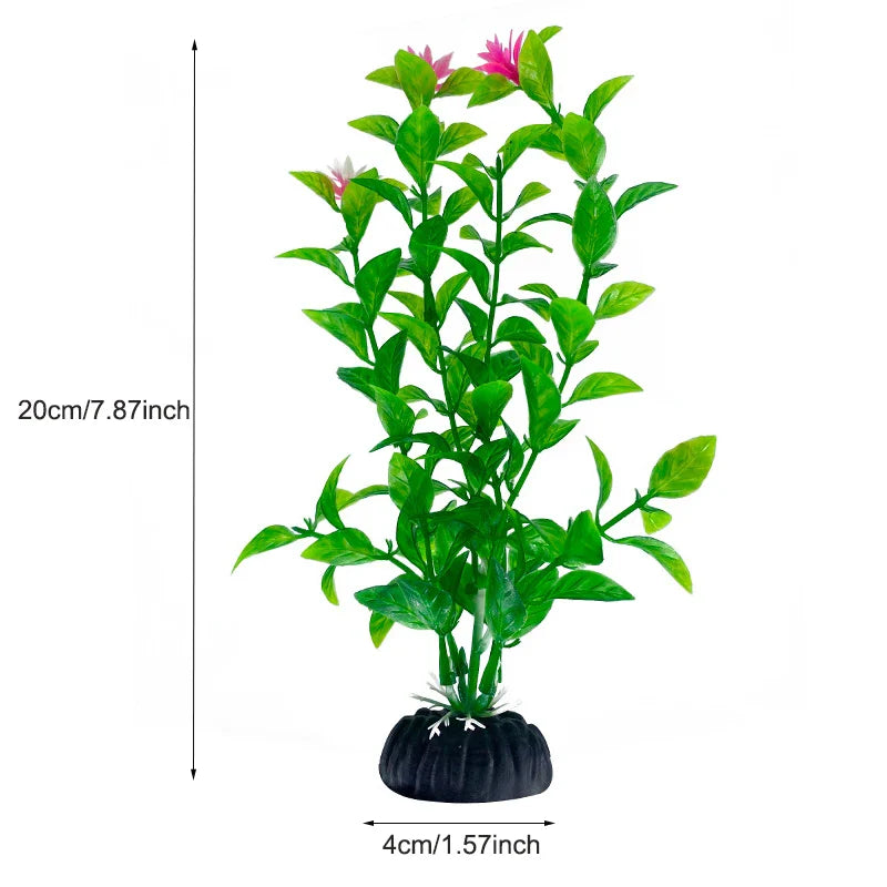 Artificial Aquarium Plants — Plastic Underwater Decorations for Fish Tanks, Realistic Aquarium Decor