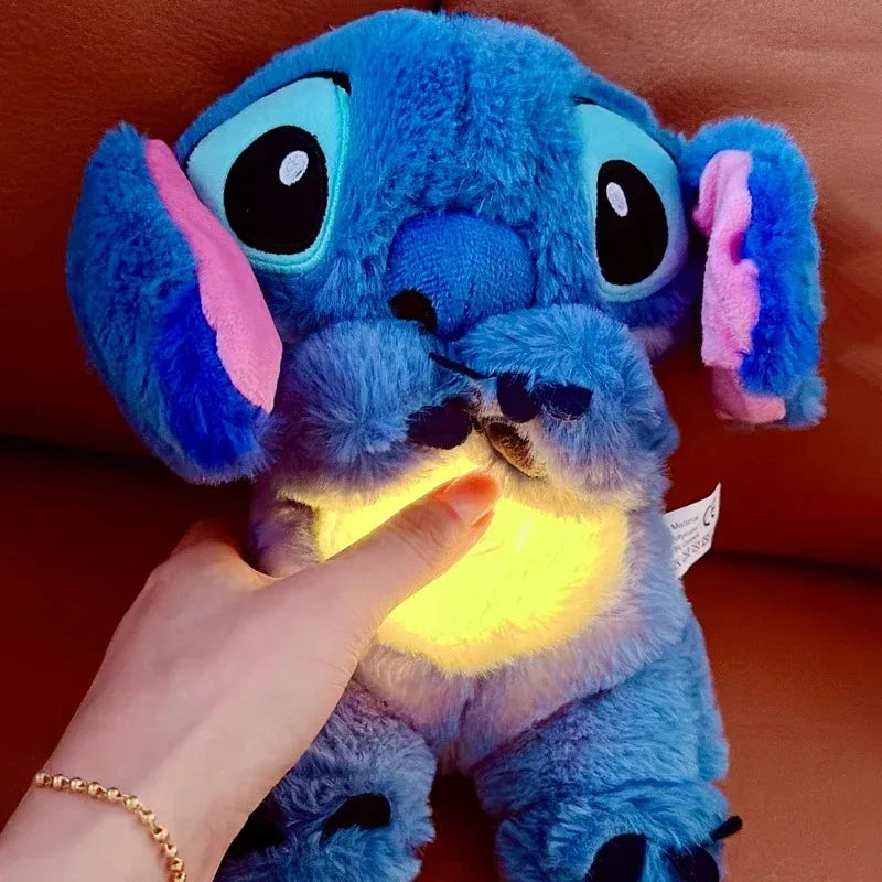 Stitch Plush Doll — Kawaii Stuffed Toy with Music & Night Light, Soft PP Cotton Sleep Toy for Babies & Kids Gift
