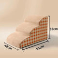 High-Density Foam Pet Steps 2 or 3-Step Non-Slip Dog & Cat Stairs for Older Pets Sofa Bed Ladder for Joint Pain