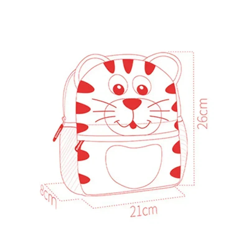 3D Cartoon Animal Kids Backpack Ages 4-6 – Kindergarten Toddler School Bag for Travel & Outdoor