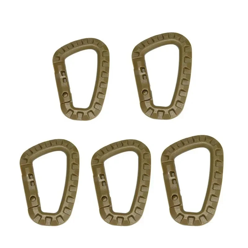 Tactical Carabiner D-Ring Clips for Backpack & Keychain - 1-10 Pack