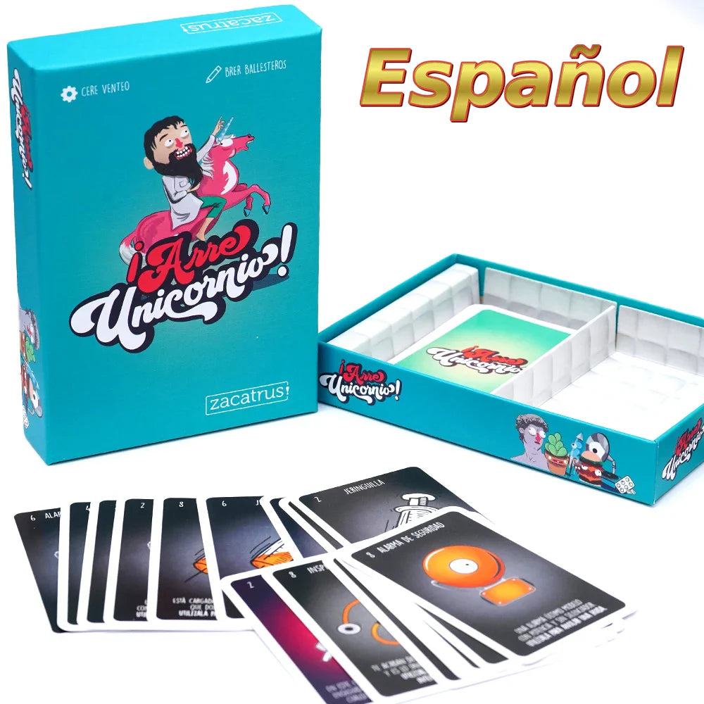 Spanish Card Game Bundle – Party & Family Games Set: Trio, Party Friends, The Imposter, Arre Unicorn, Black Stories, Unanimous, Sleeping Queens