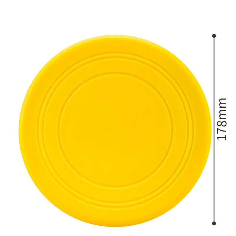 7-Color Silicone Flying Saucer Pet Toy - Chew-Resistant Flying Disc for Dogs & Cats, Interactive Puppy Training & Fetch