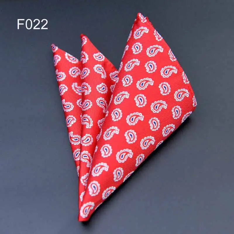 Men's Pocket Square 41 Colors - Plaid Dot Paisley Polyester Handkerchief 25 x 25 cm (9.8 x 9.8 in)