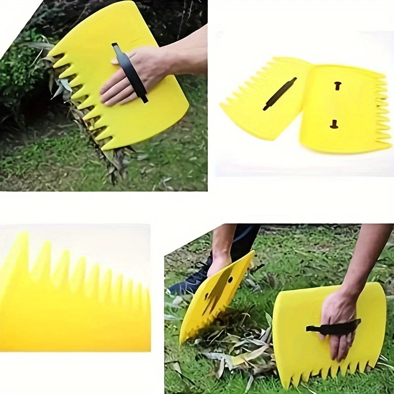 Handheld Garden Rake - Compact Hand Rake for Yard & Lawn Debris, Indoor & Outdoor Gardening Tool