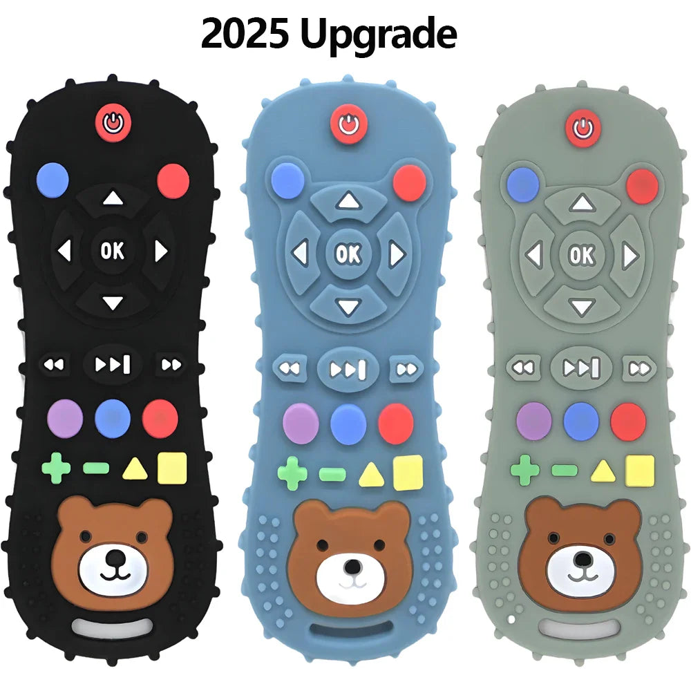 Baby Silicone Remote Control Teether BPA-Free Pacifier Bracelet Teething Toy 1/3-Pack