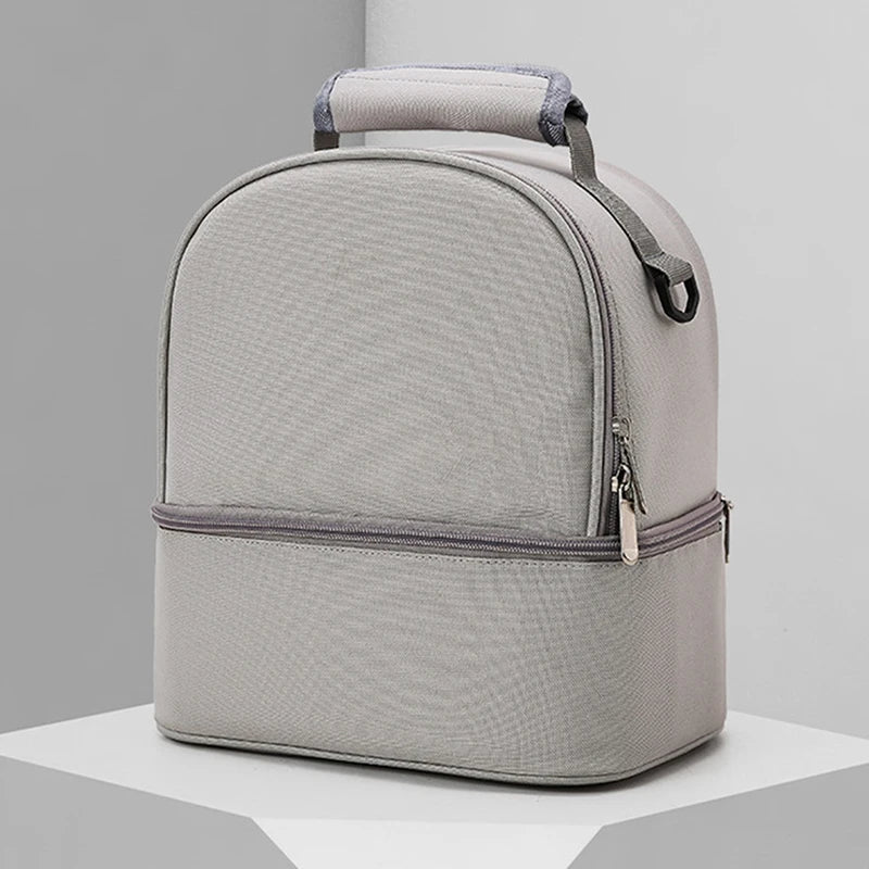 Insulated Double-Layer Large Capacity Mommy Bag – Travel Picnic Diaper & Lunch Backpack