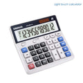 Solar-Powered 12-Digit ABS Calculator — Dual Power (Solar + AA), Office & Student Financial Calculator