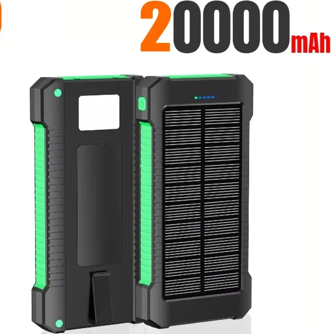 500000mAh Solar Power Bank Fast Charging Portable External Battery for iOS and Android Phones